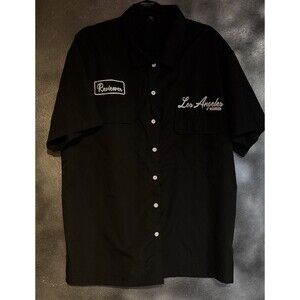 Manfinity Los Angeles Dream Reviewer Black Button Shirt M Throwback Streetwear
